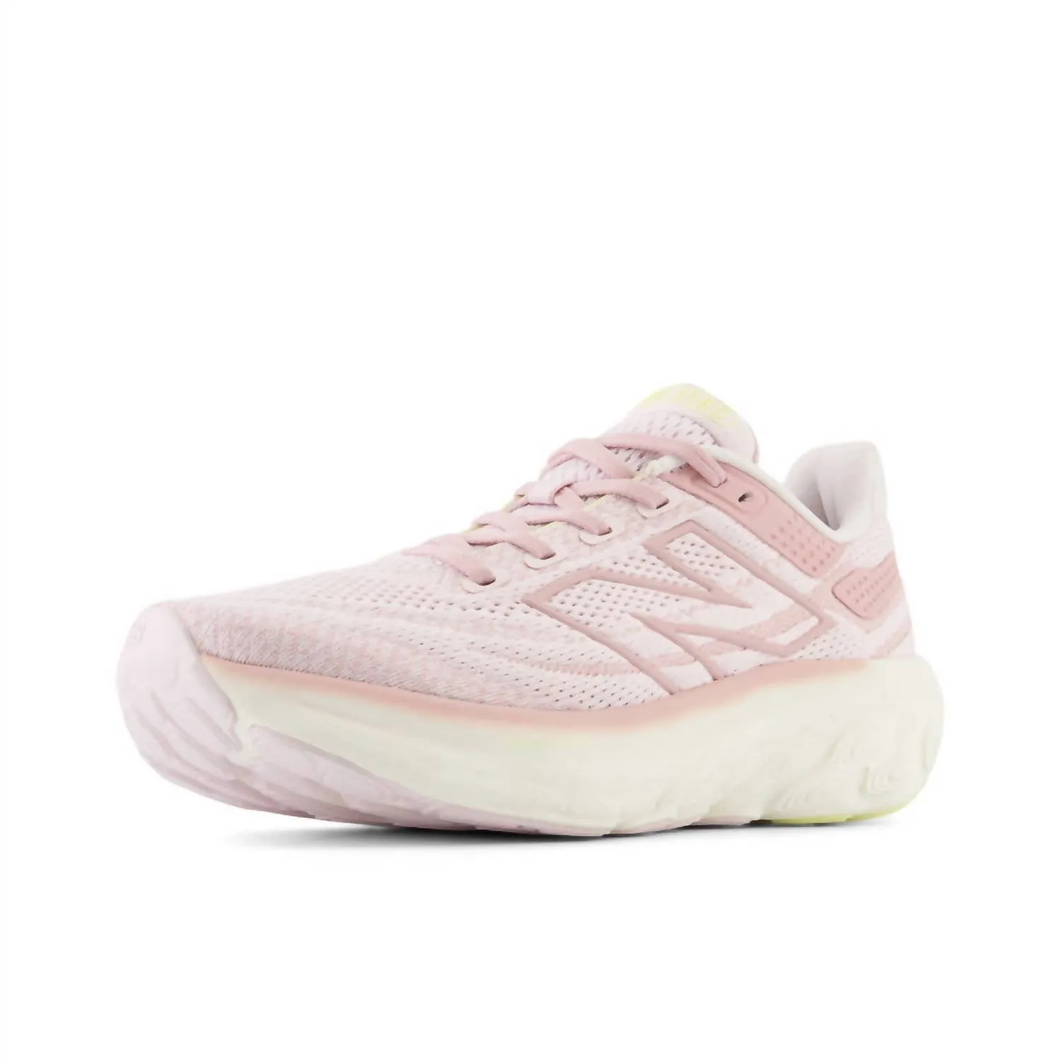 Women's 1080 V13 Running Sneakers In Pink Granite With Orb Pink And Limelight