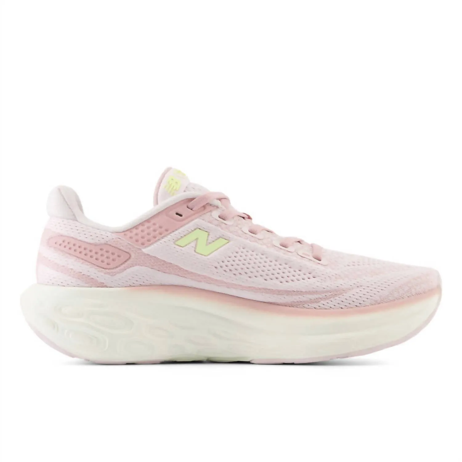 Women's 1080 V13 Running Sneakers In Pink Granite With Orb Pink And Limelight