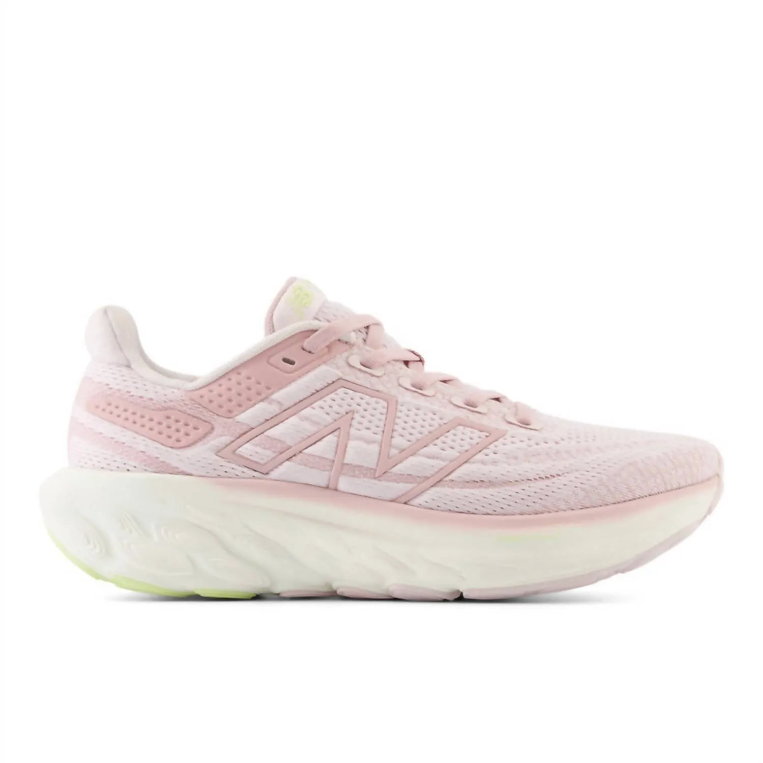 Women's 1080 V13 Running Sneakers In Pink Granite With Orb Pink And Limelight