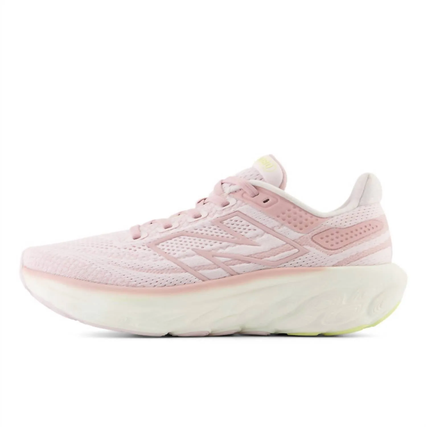 Women's 1080 V13 Running Sneakers In Pink Granite With Orb Pink And Limelight