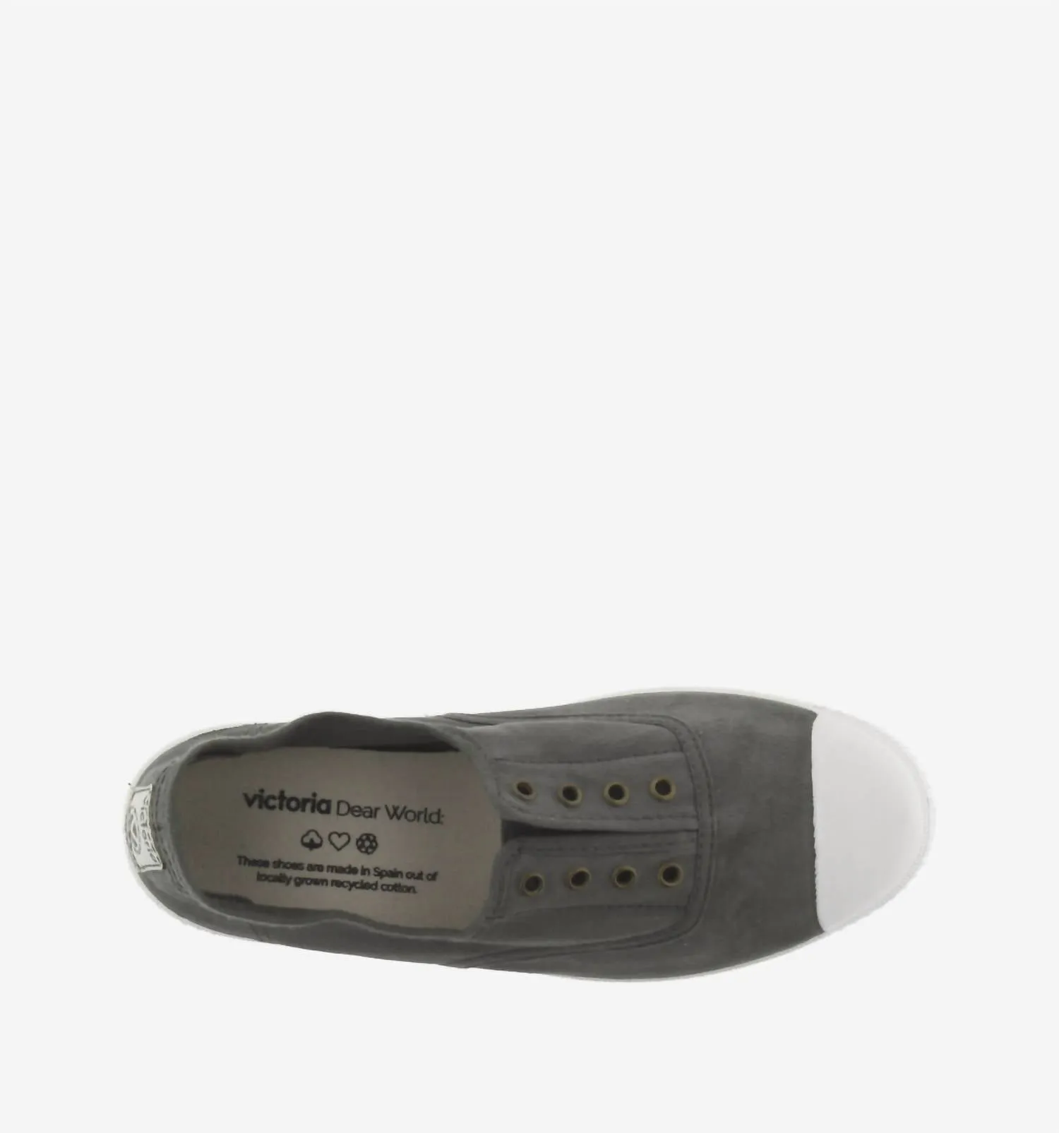 Women's 1915 English Washed Canvas Toecap Shoe In Plomo