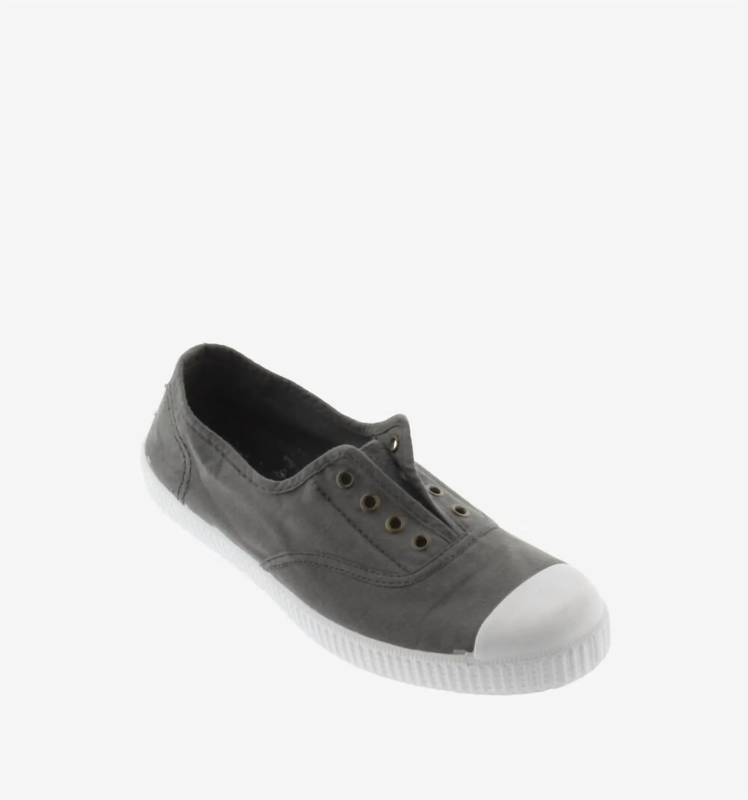 Women's 1915 English Washed Canvas Toecap Shoe In Plomo