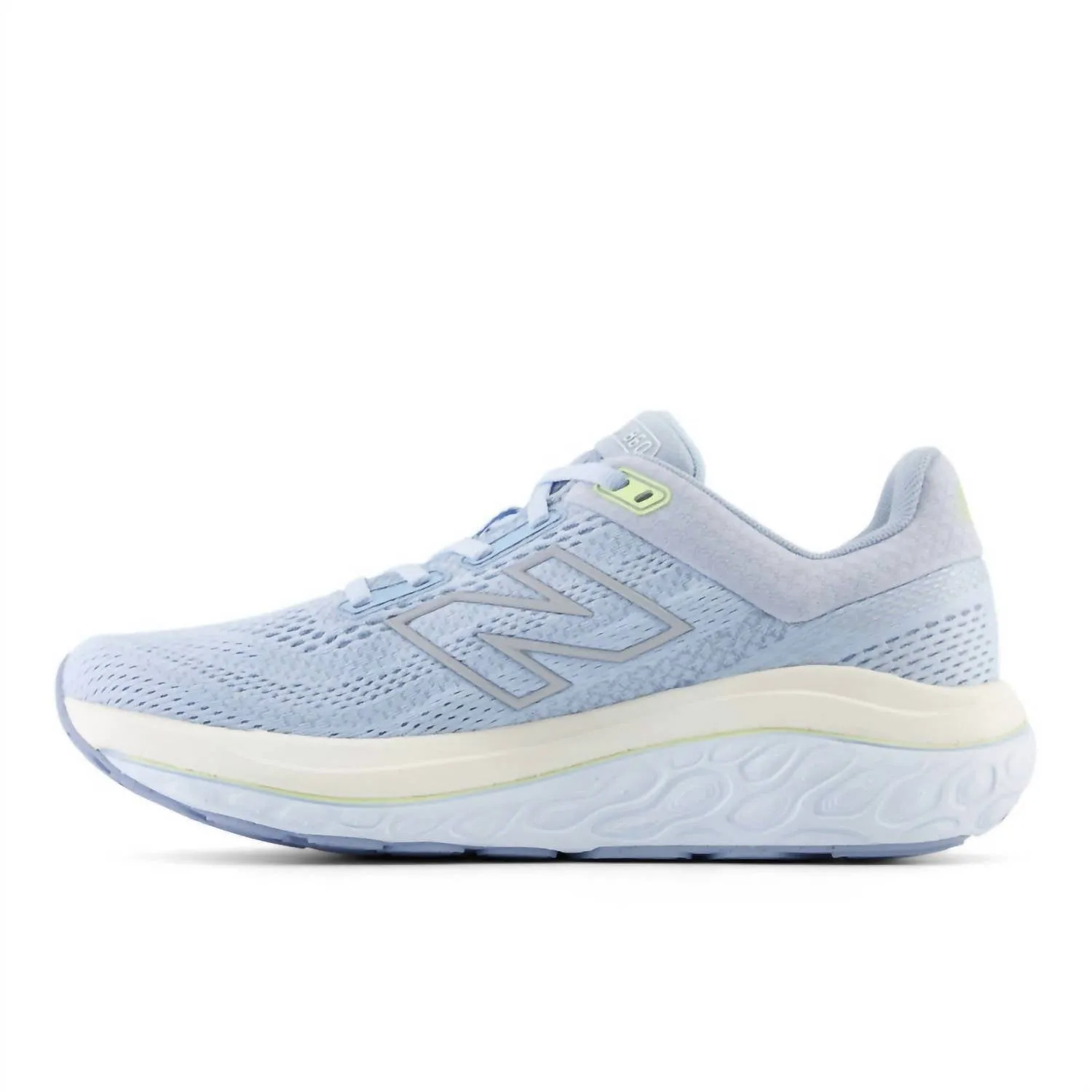 Women's 860 V14 Running Sneakers In Light Chrome Blue Limelight, Bleached Lime Glo
