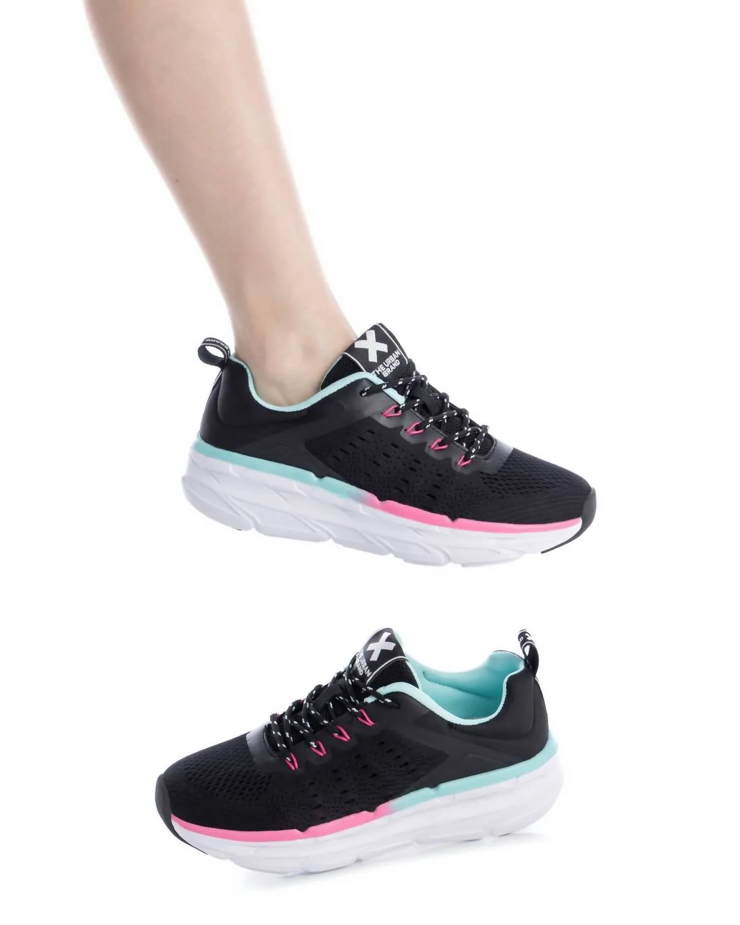 Women's Athletic Casual Sneakers In Black