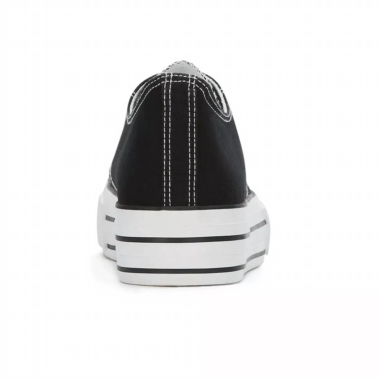 Women's Canvas Sneakers Platform In Black
