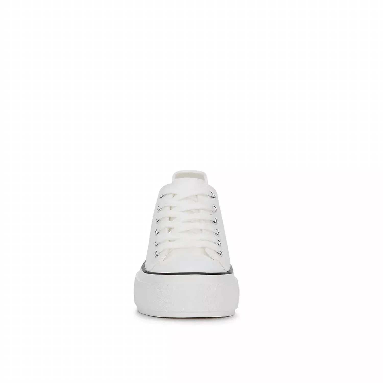 Women's Canvas Sneakers Platform In White