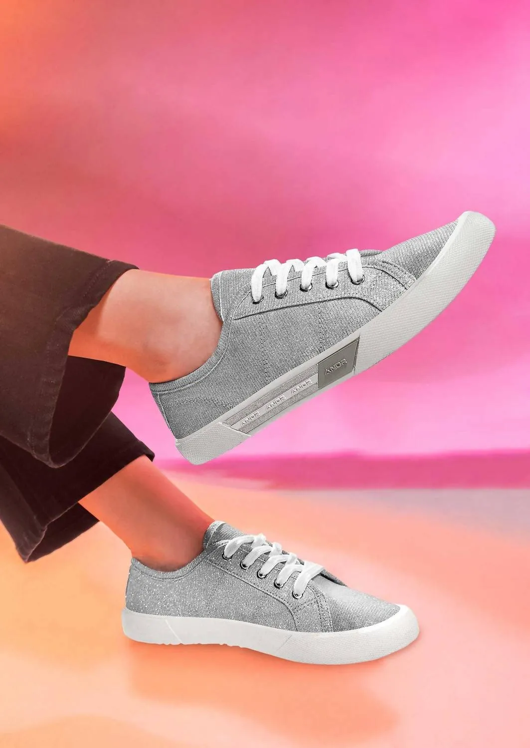 Women's Casual Canvas Sneakers In Grey