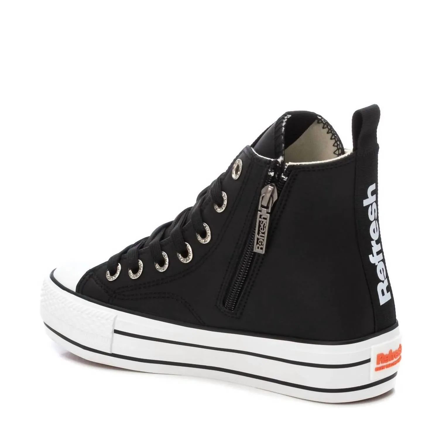Women's Casual High Top Sneakers In Black