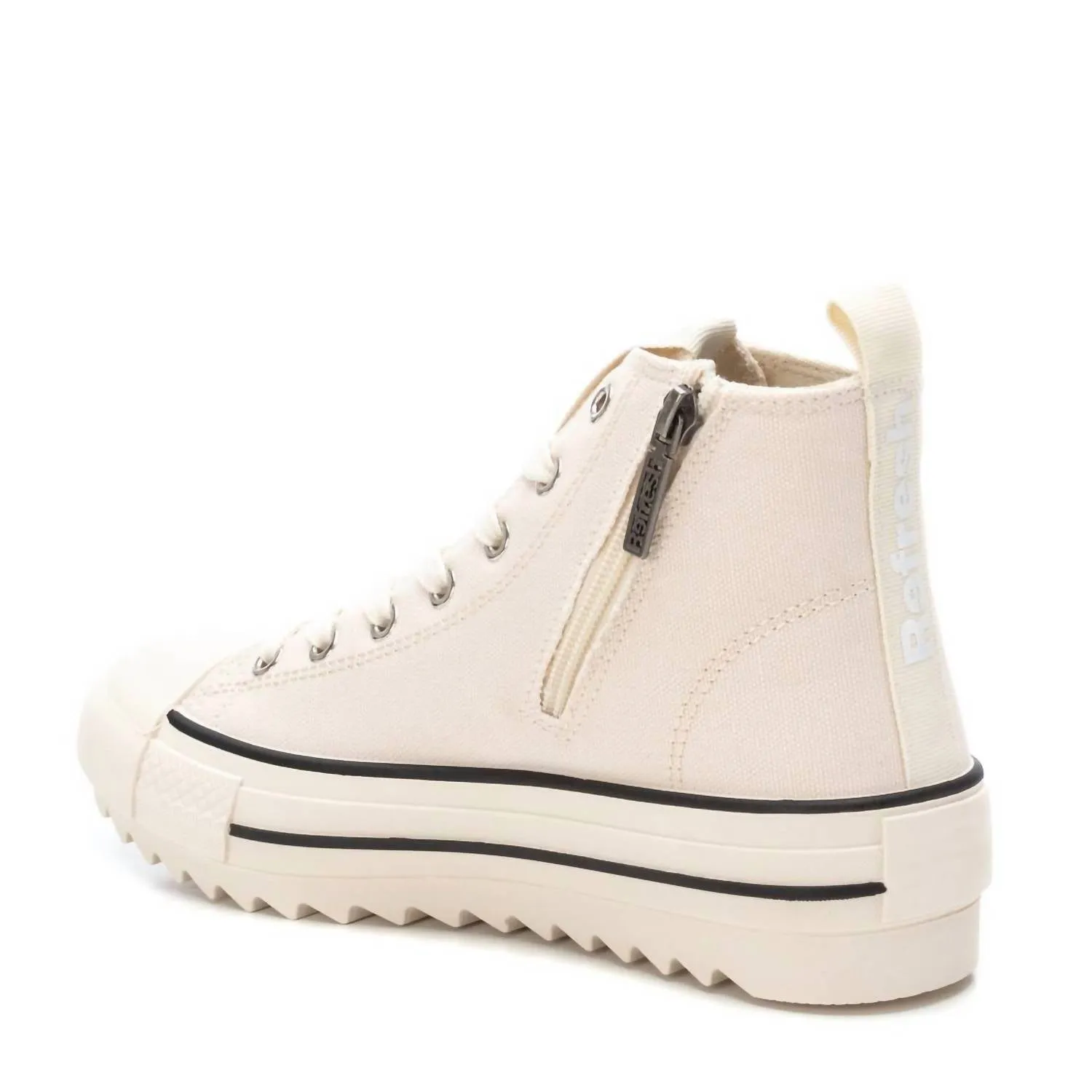 Women's Casual High Top Sneakers In Light Beige