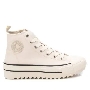Women's Casual High Top Sneakers In Light Beige
