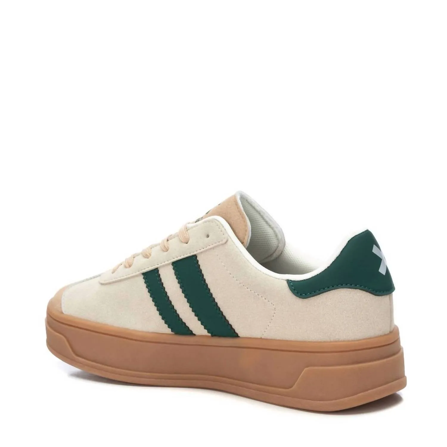 Women's Casual Sneakers In Light Beige/green