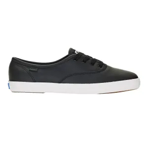 Women's Champion Premium Leather Sneaker In Black