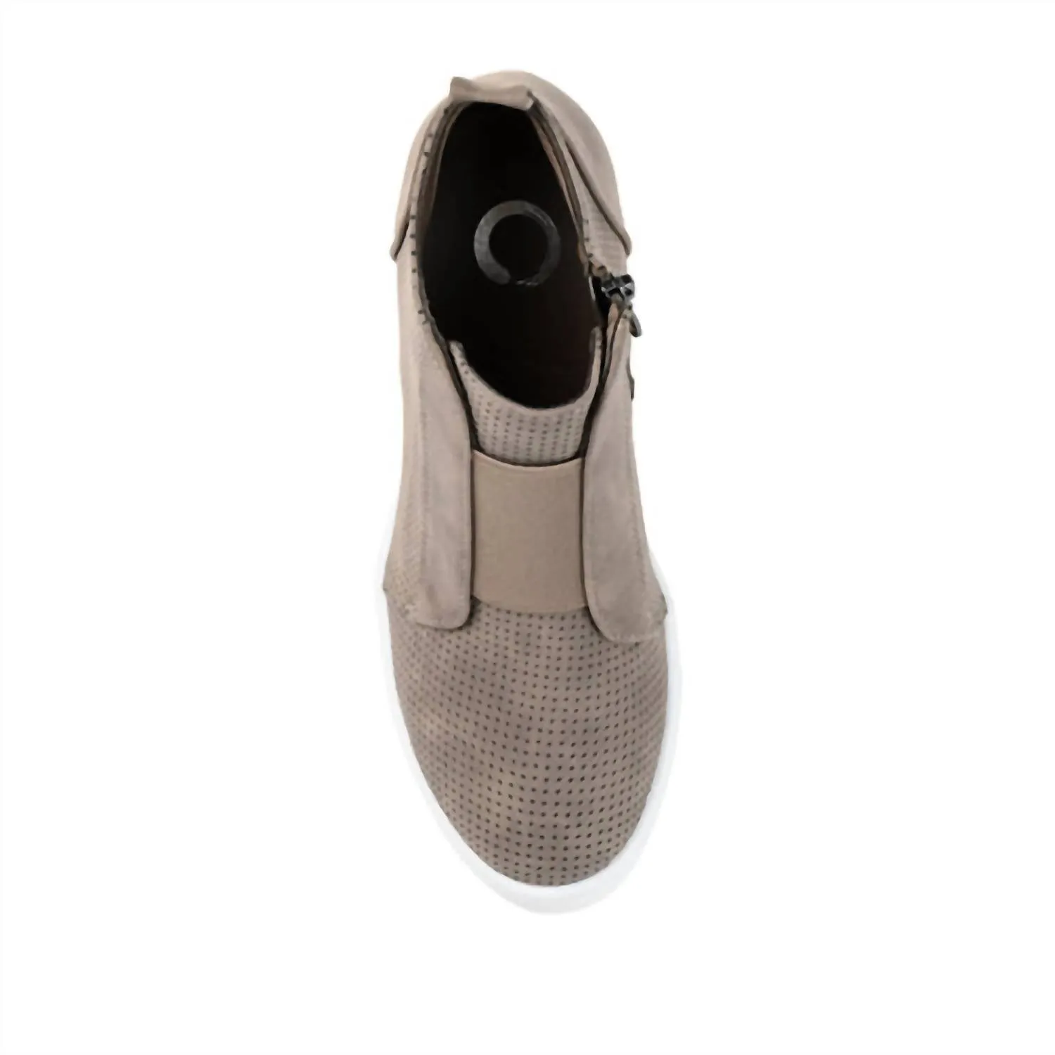 Women's Clara Wedge Sneakers In Faux Leather In Taupe