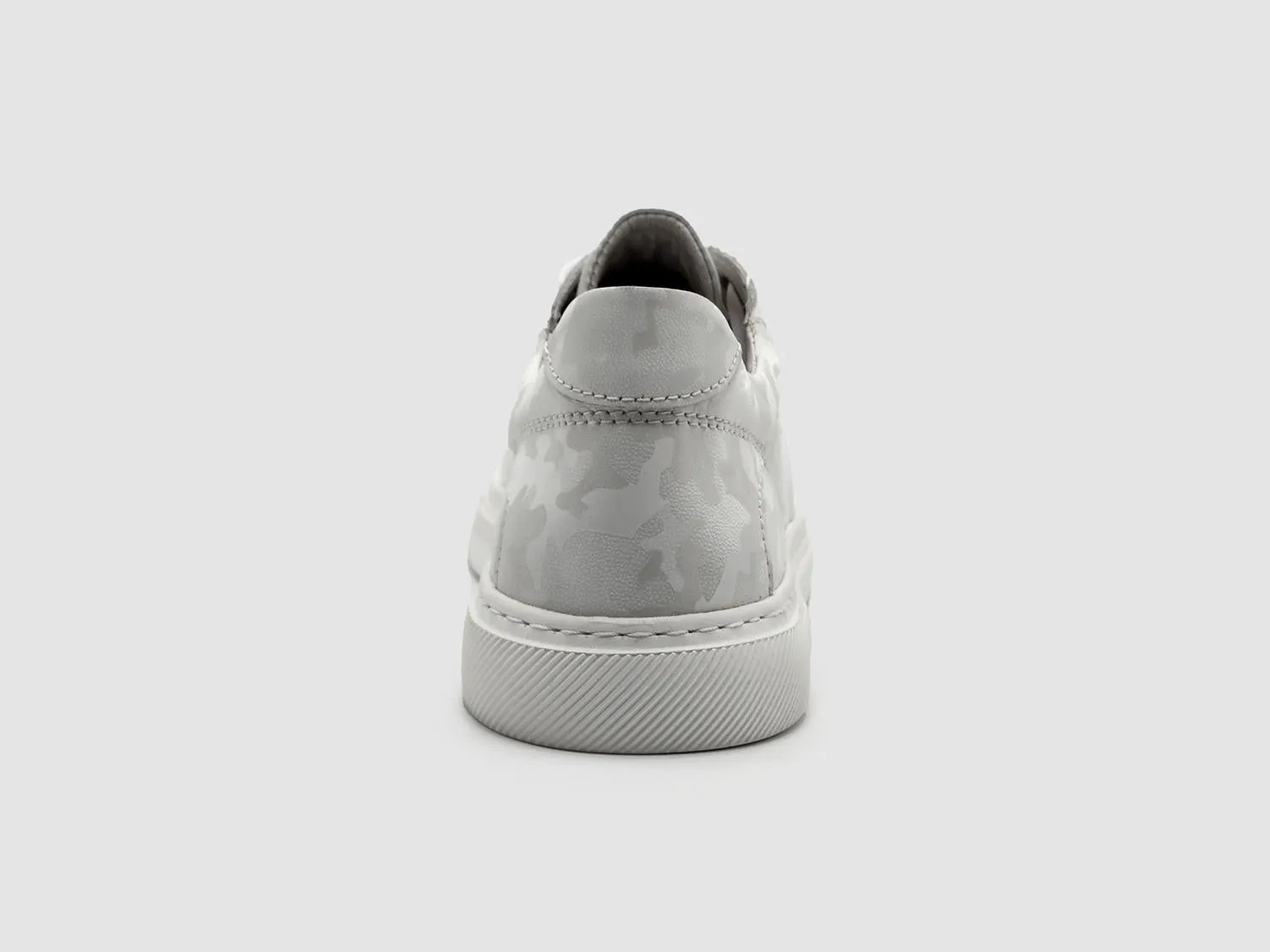 Women's Classic Camo Leather Sneakers In White