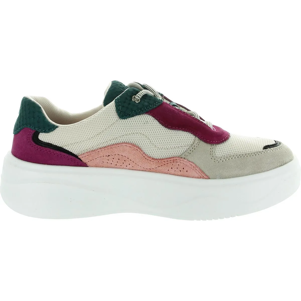 Womens Colorblock Suede Casual And Fashion Sneakers