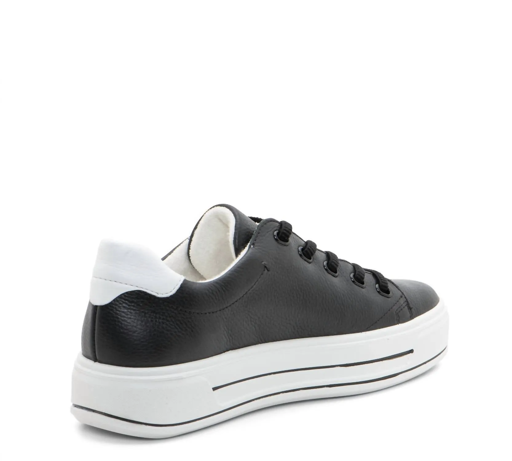 Women's Crystal Elastic Platform Sneaker In Black