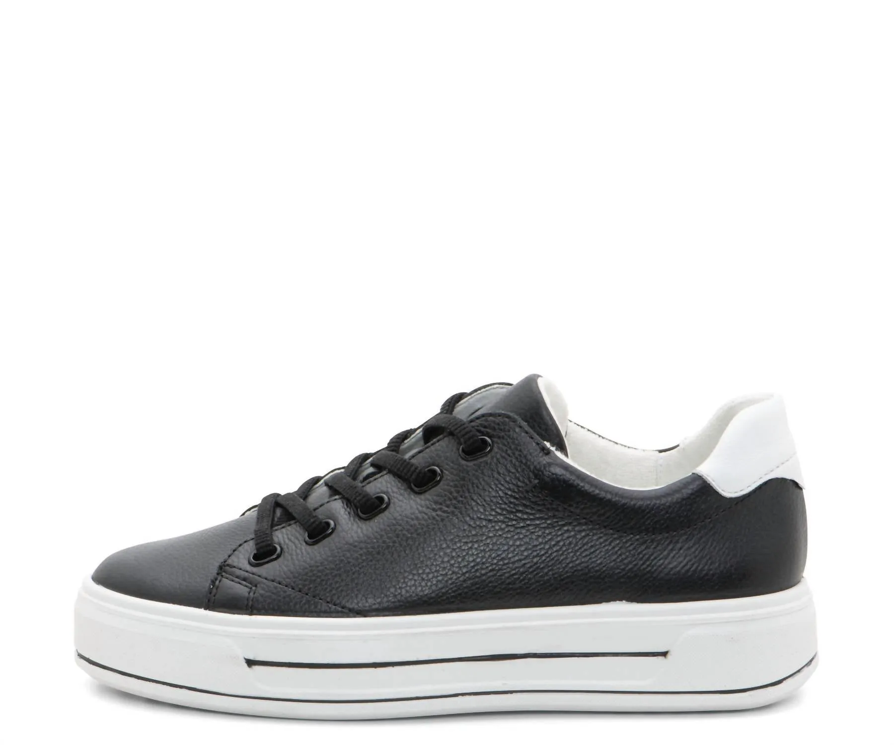 Women's Crystal Elastic Platform Sneaker In Black