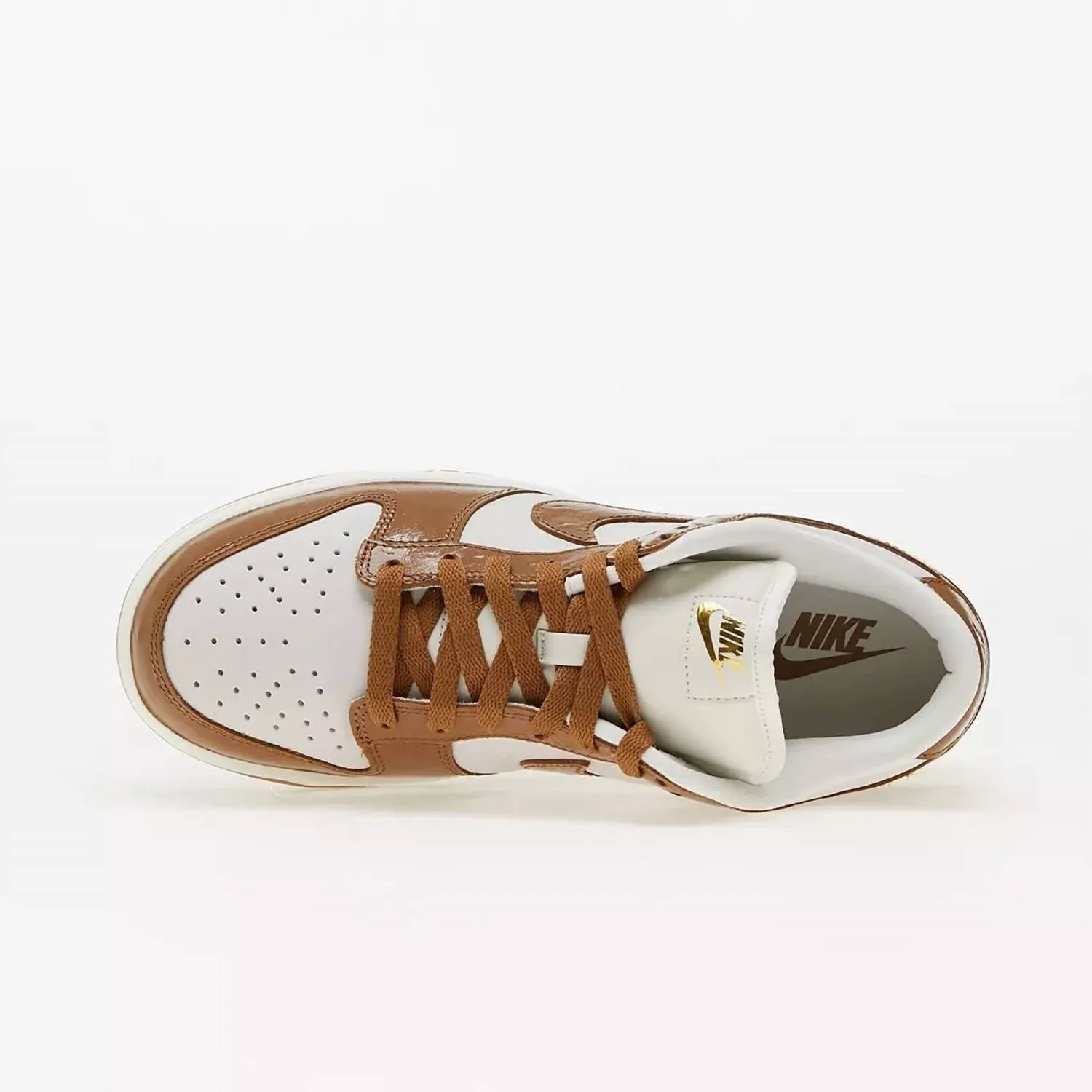 Women's Dunk Low Lx Sneakers In Phantom/ale Brown/sail/metallic Gold