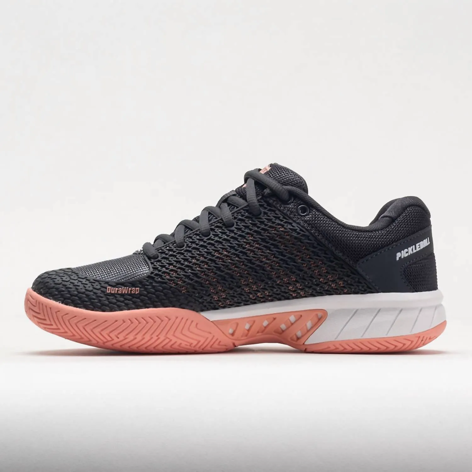 Women's Express Light Pickleball Shoes In Asphalt/steel Gray/peach