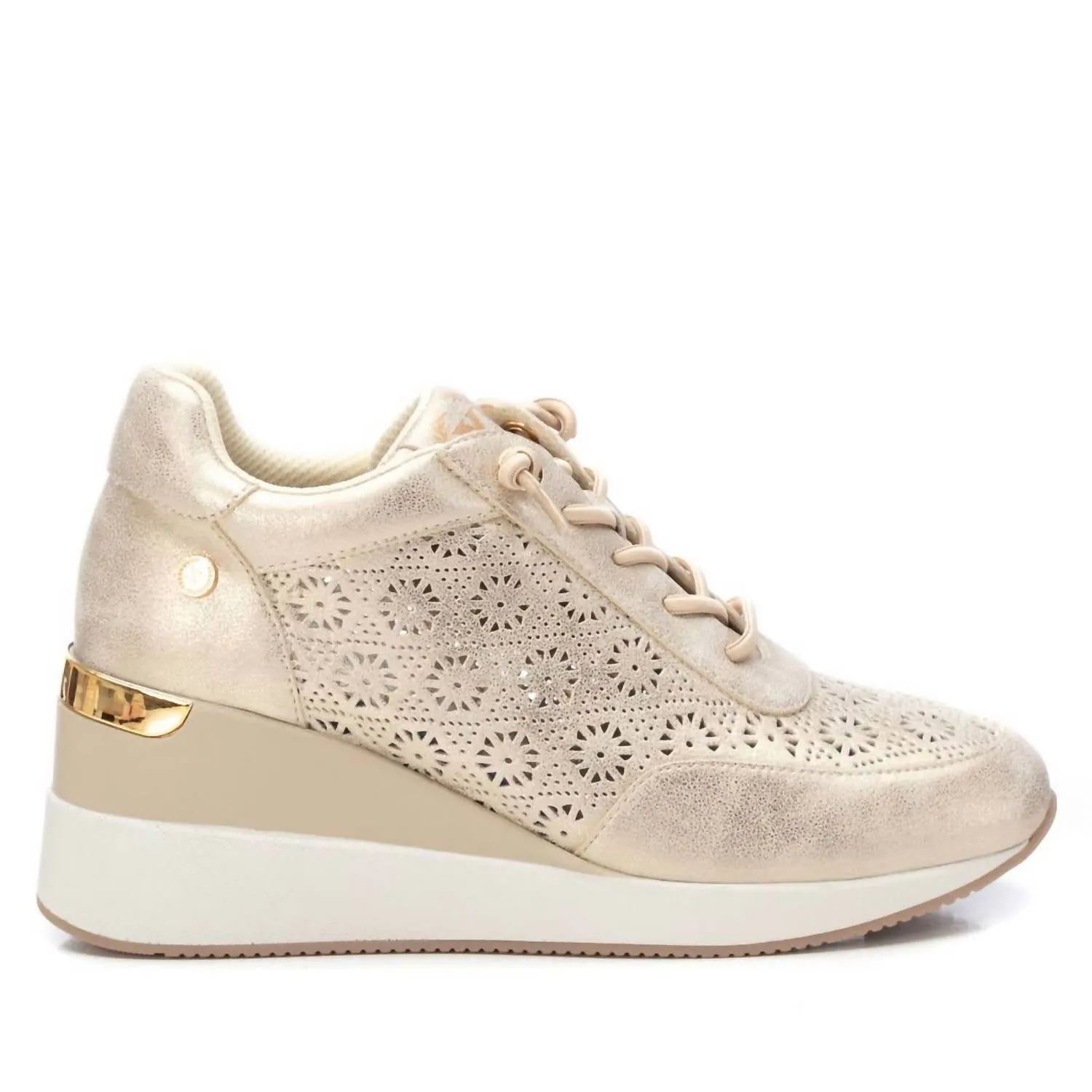 Women's Fashion Wedge Sneakers In Gold