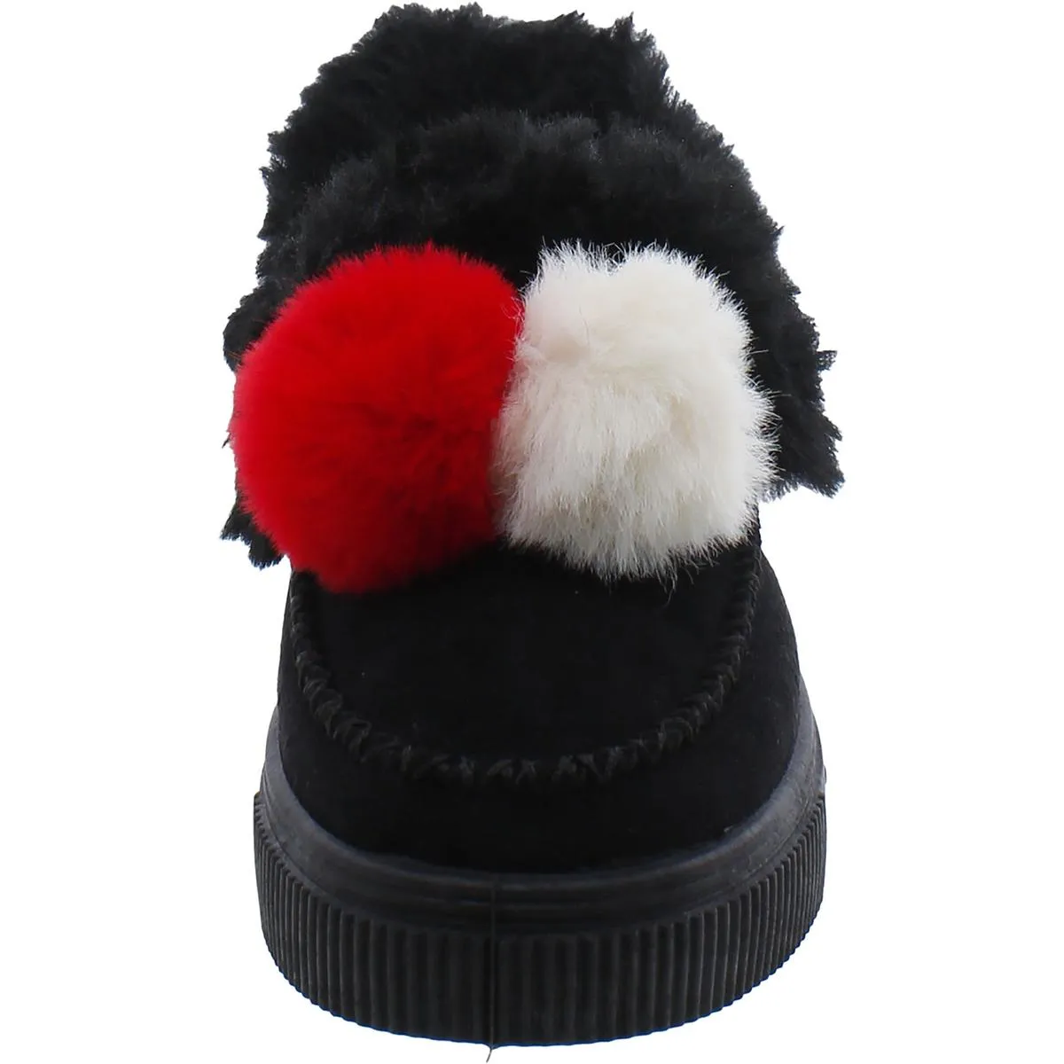 Womens Faux Fur Faux Suede Slip-On Sneakers