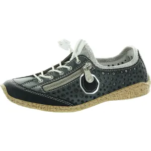 Womens Faux Leather Slip On Fashion Sneakers