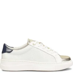 Women's Fianna Sneakers In White Croc And Gold