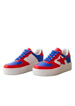 Women's Game Day Ready Star Sneakers In Red/blue