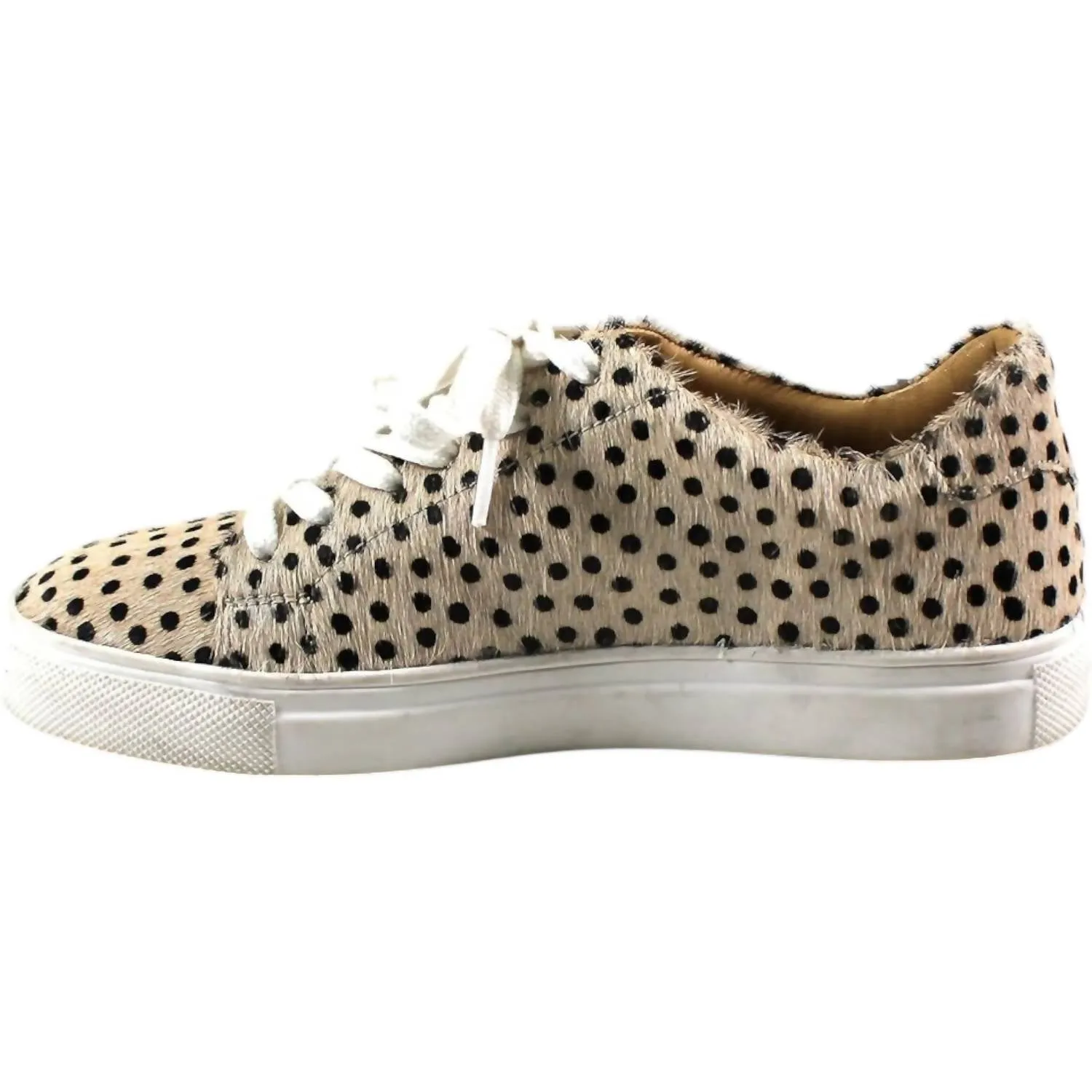 Women's Gizmo Sneakers - Medium In Beige Polka Dot