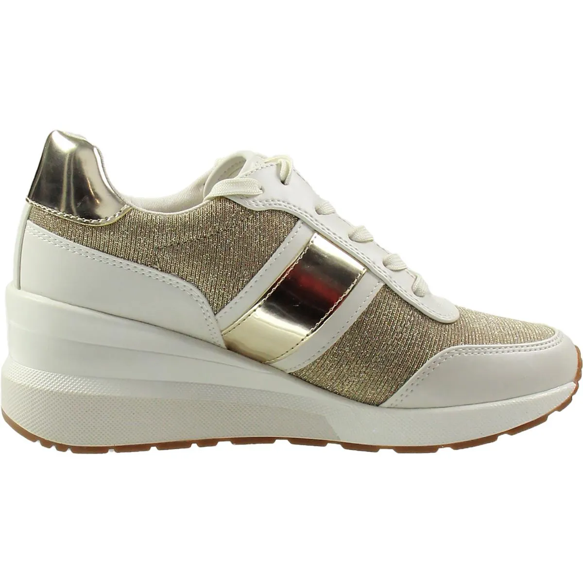 Womens Glitter Faux Leather Casual And Fashion Sneakers