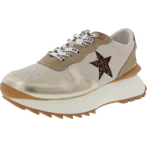 Womens Glitter Leather Casual And Fashion Sneakers