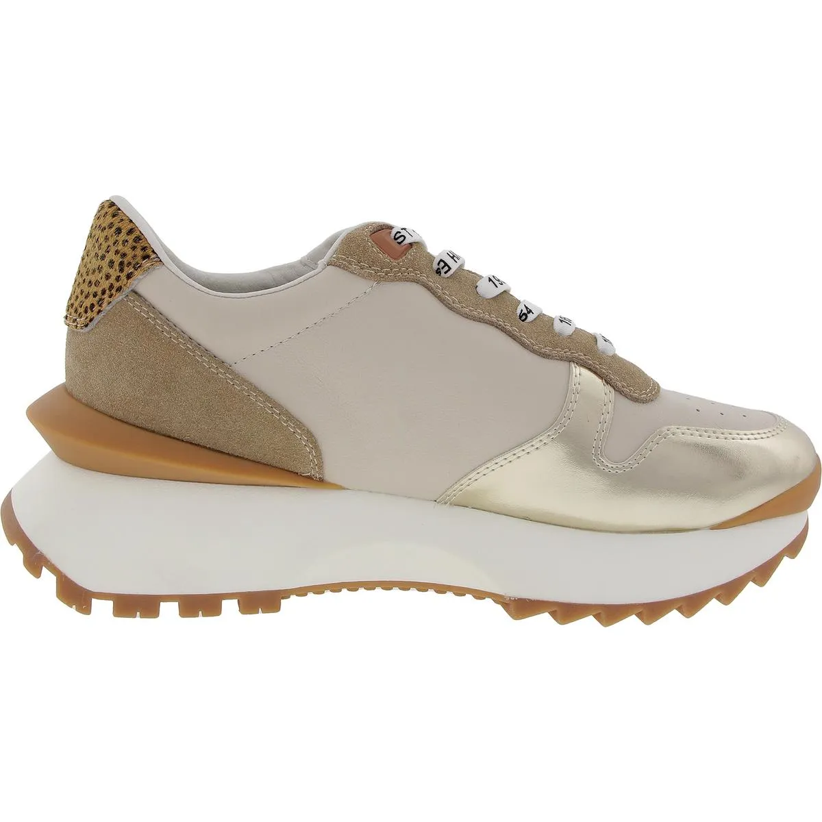 Womens Glitter Leather Casual And Fashion Sneakers