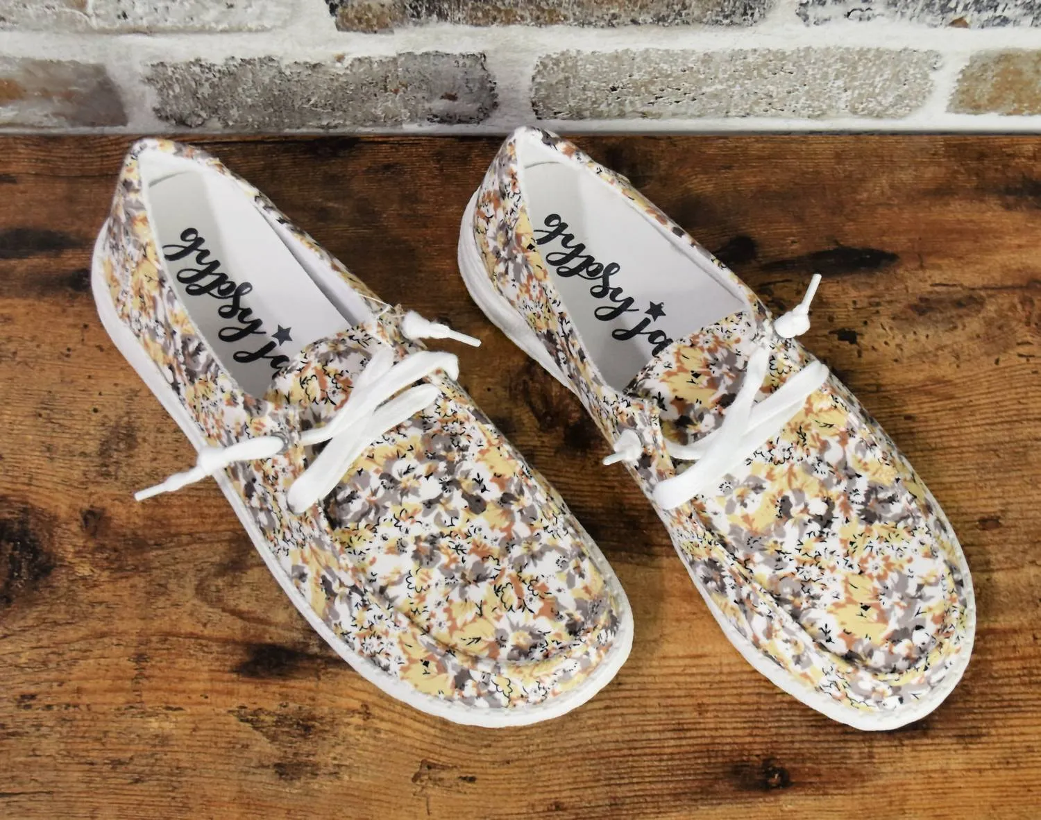 Women's Gypsy Jazz Dahlia Sneakers In White Yellow