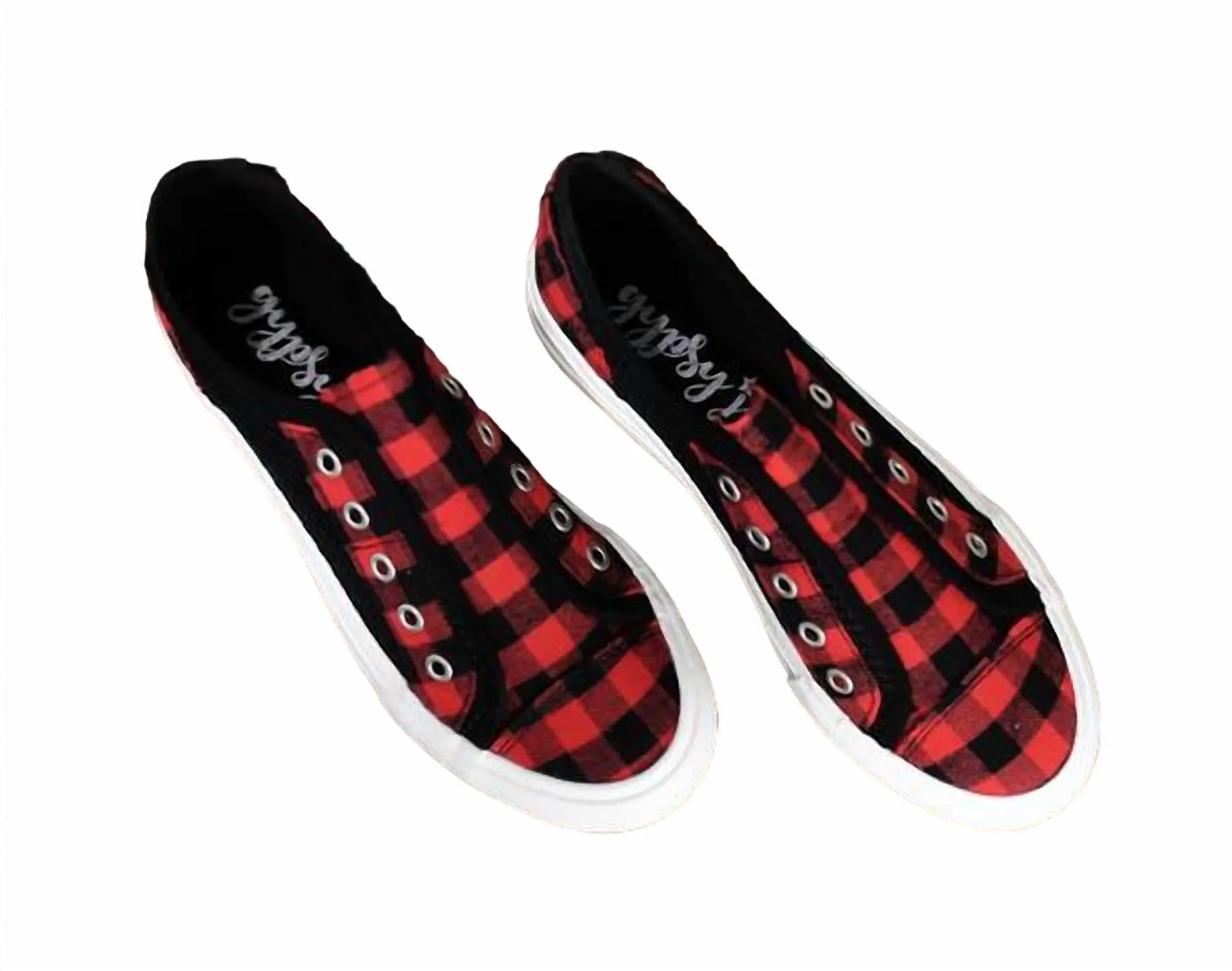 Women's Gypsy Jazz Mesh It Fashion Sneakers In Buffalo Plaid