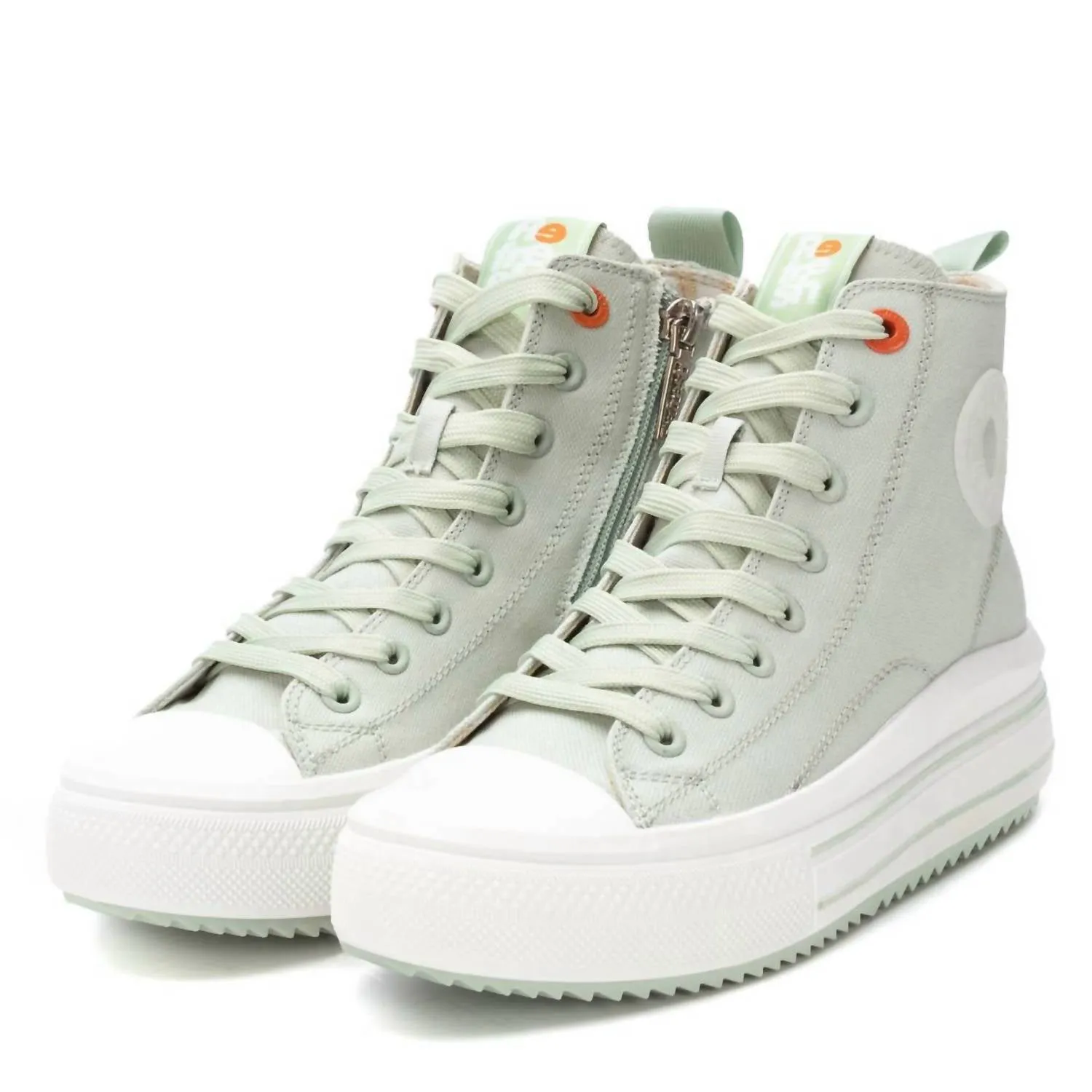 Women's High Top Canvas Sneakers In Aqua