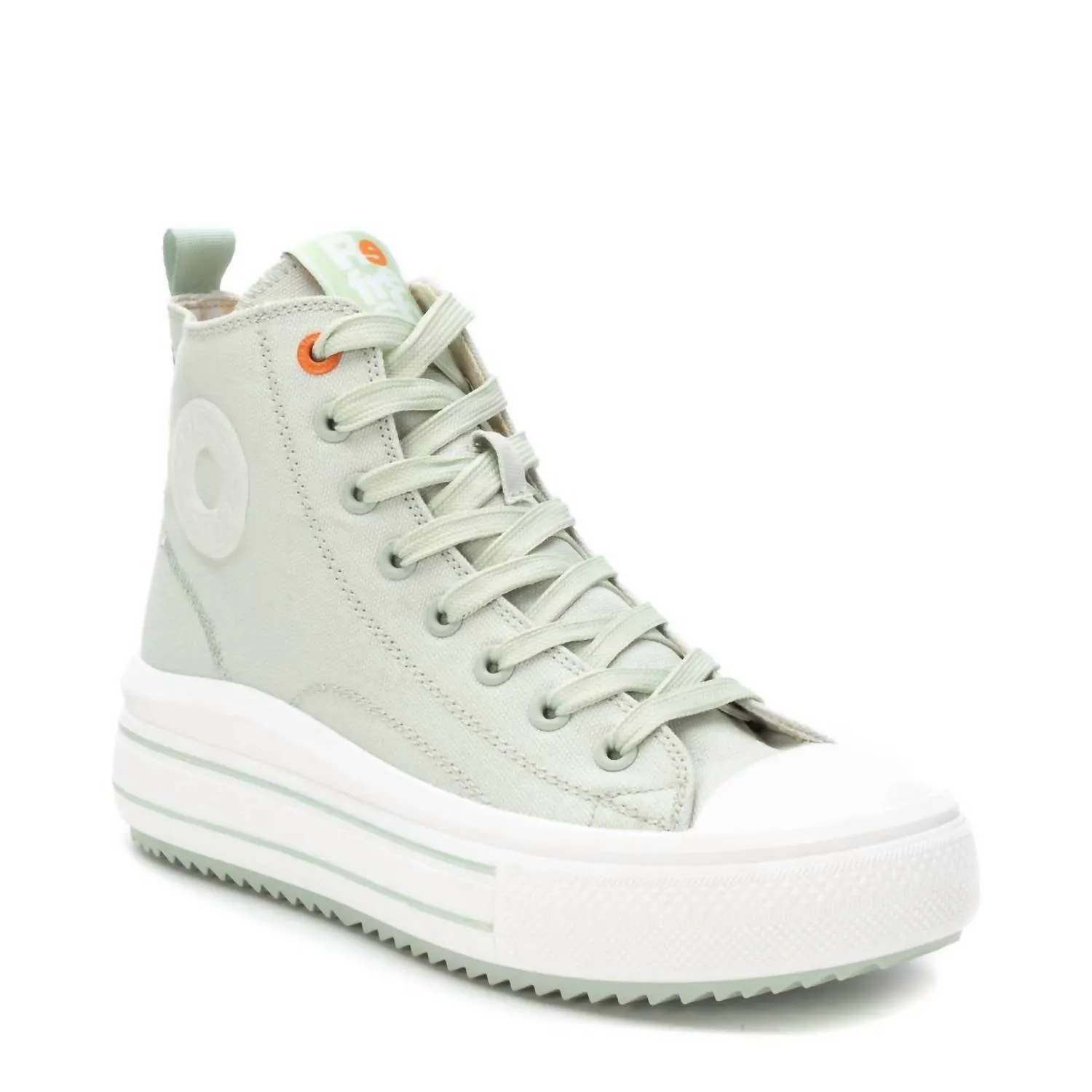 Women's High Top Canvas Sneakers In Aqua