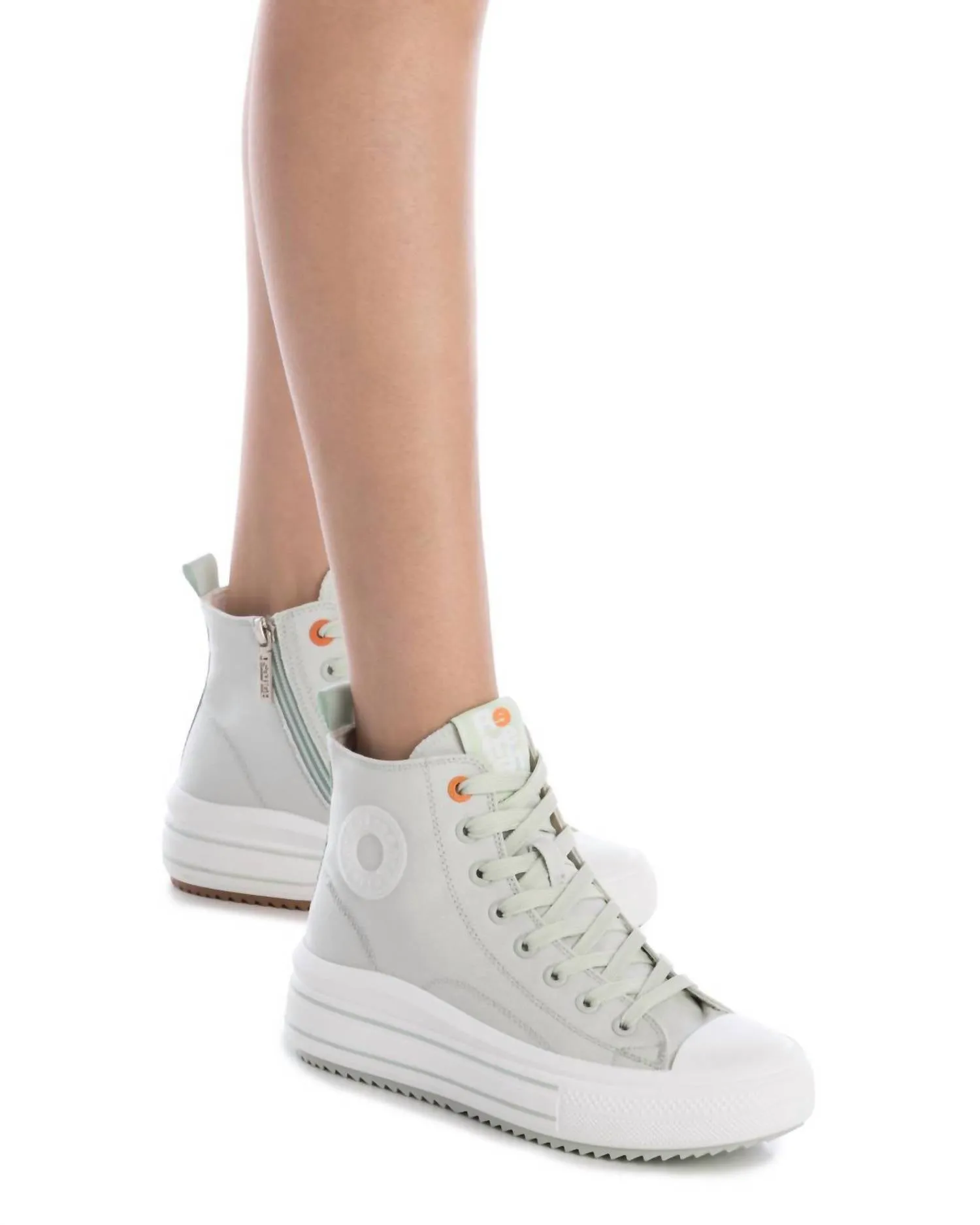 Women's High Top Canvas Sneakers In Aqua