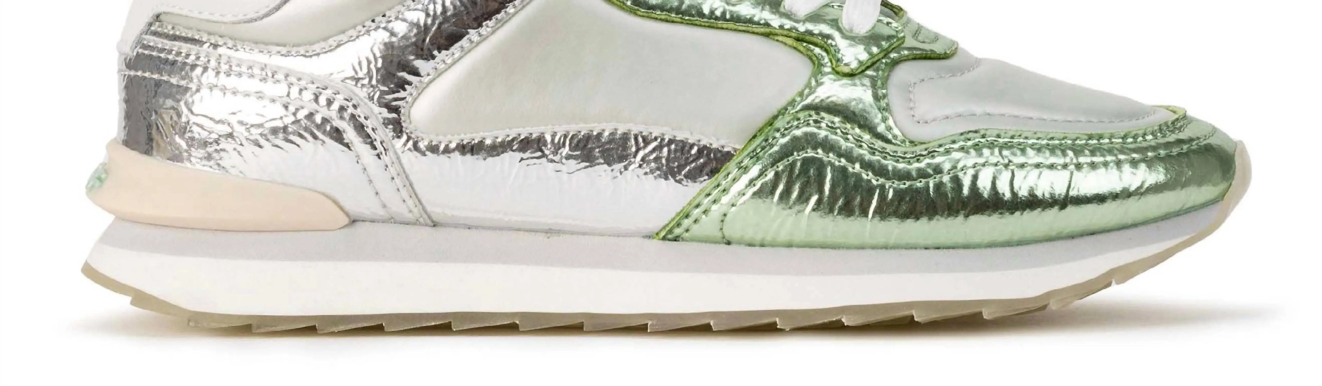 Women's Iron Sneaker In Metallic/green
