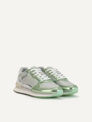 Women's Iron Sneaker In Metallic/green
