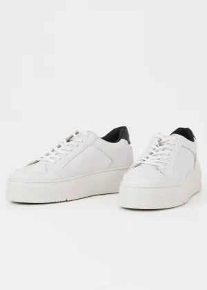 Women's Judy Tie Sneaker In White/black