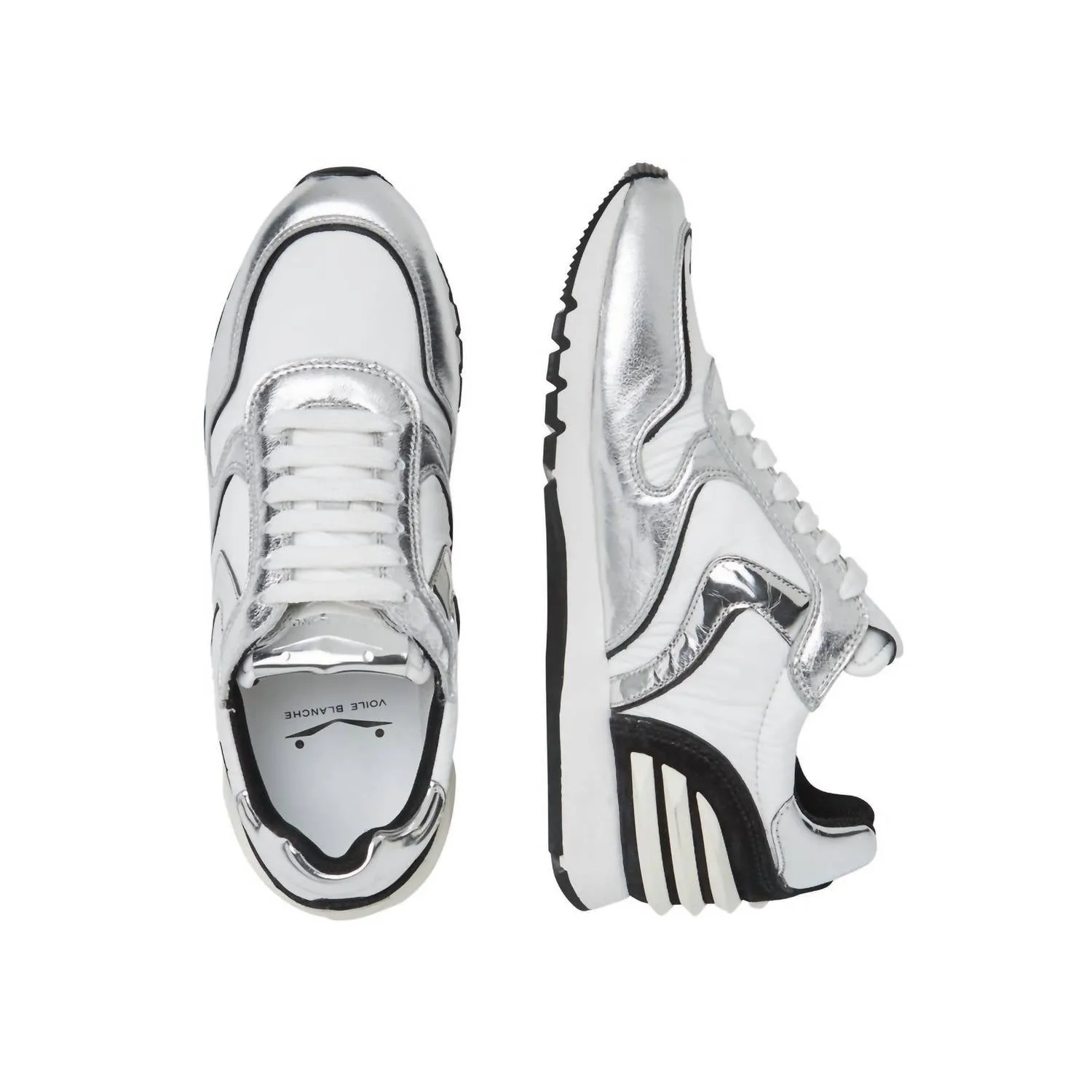Women's Julia Power Nappa Lux Sneakers In White/black/silver