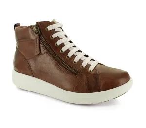 Women's Kensington Sneakers - Wide In Dark Tan