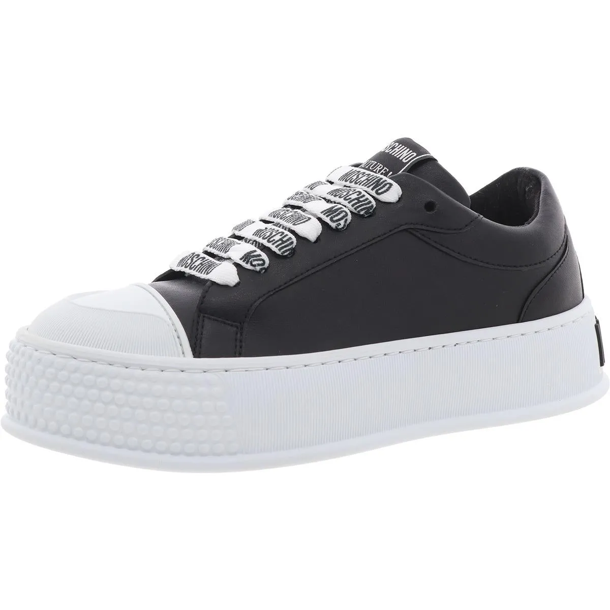 Womens Lace-Up Faux Leather Casual And Fashion Sneakers