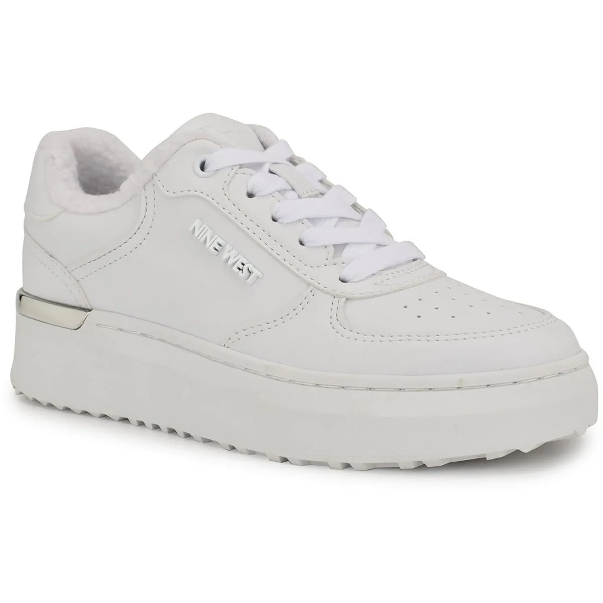 Womens Lace-Up Faux Leather Casual And Fashion Sneakers