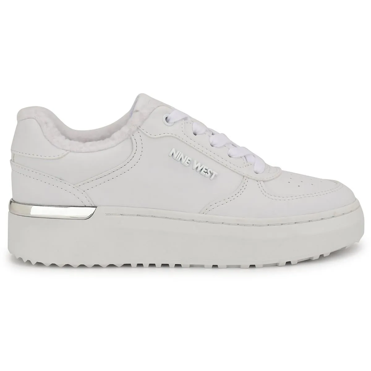 Womens Lace-Up Faux Leather Casual And Fashion Sneakers