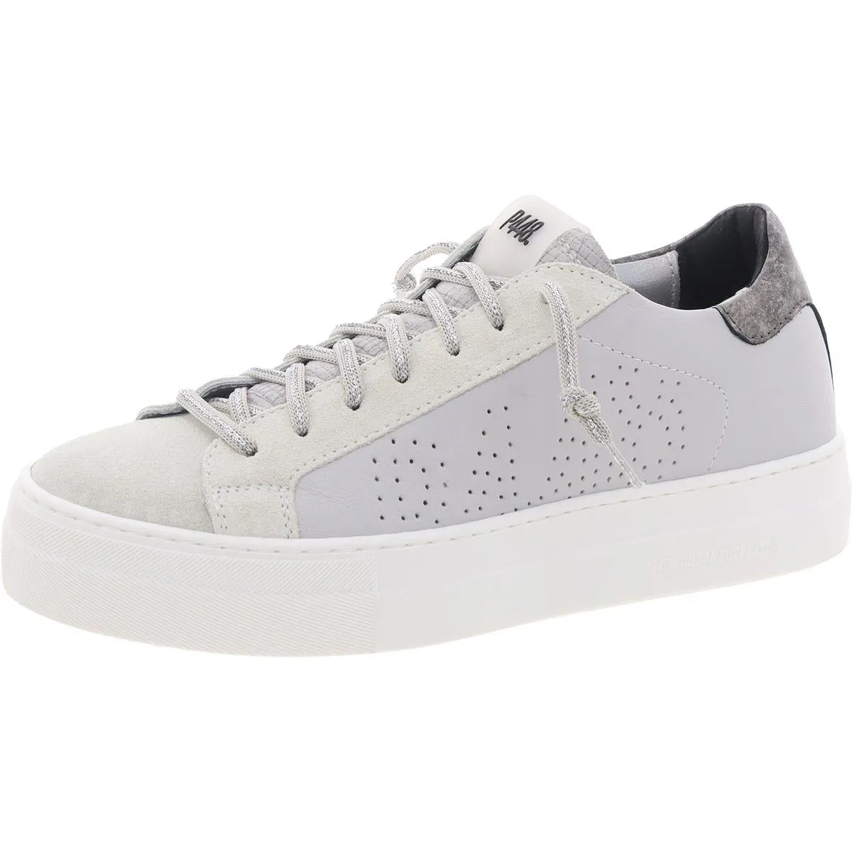 Womens Leather Lace-Up Casual and Fashion Sneakers