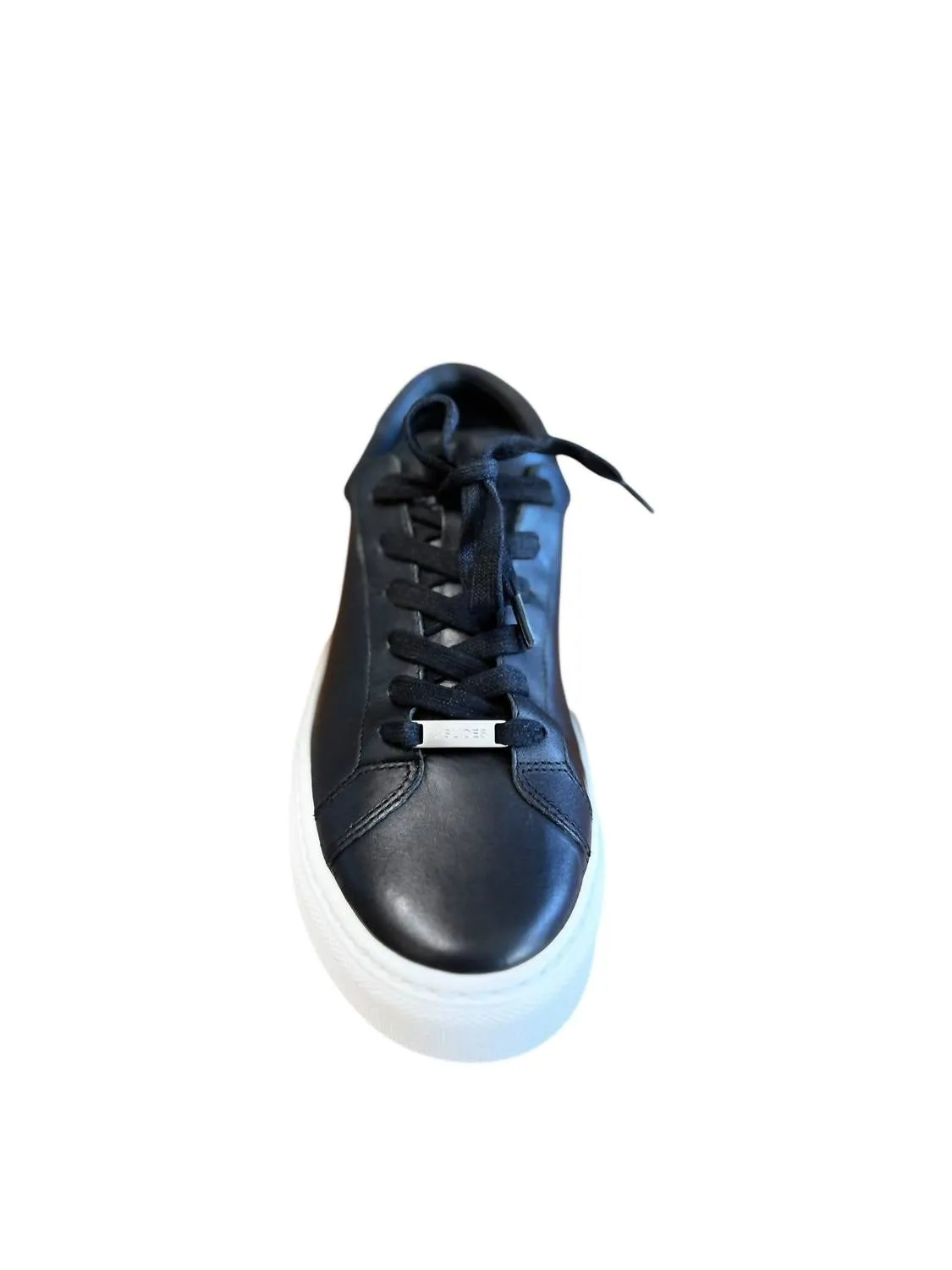Women's Leather Lacee Sneaker In Black