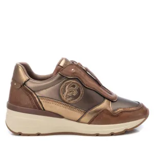 Women's Leather Sneakers In Taupe