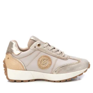 Women's Leather Trainers Sneakers In Beige