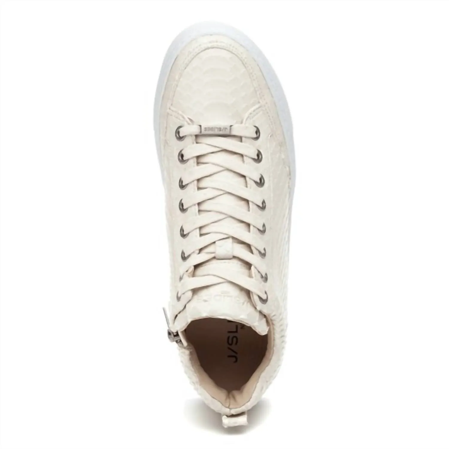 Women's Leesa Cut Embossed Sneakers In Off White Embossed